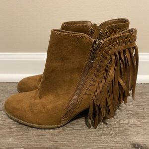 Fringe Suede Booties